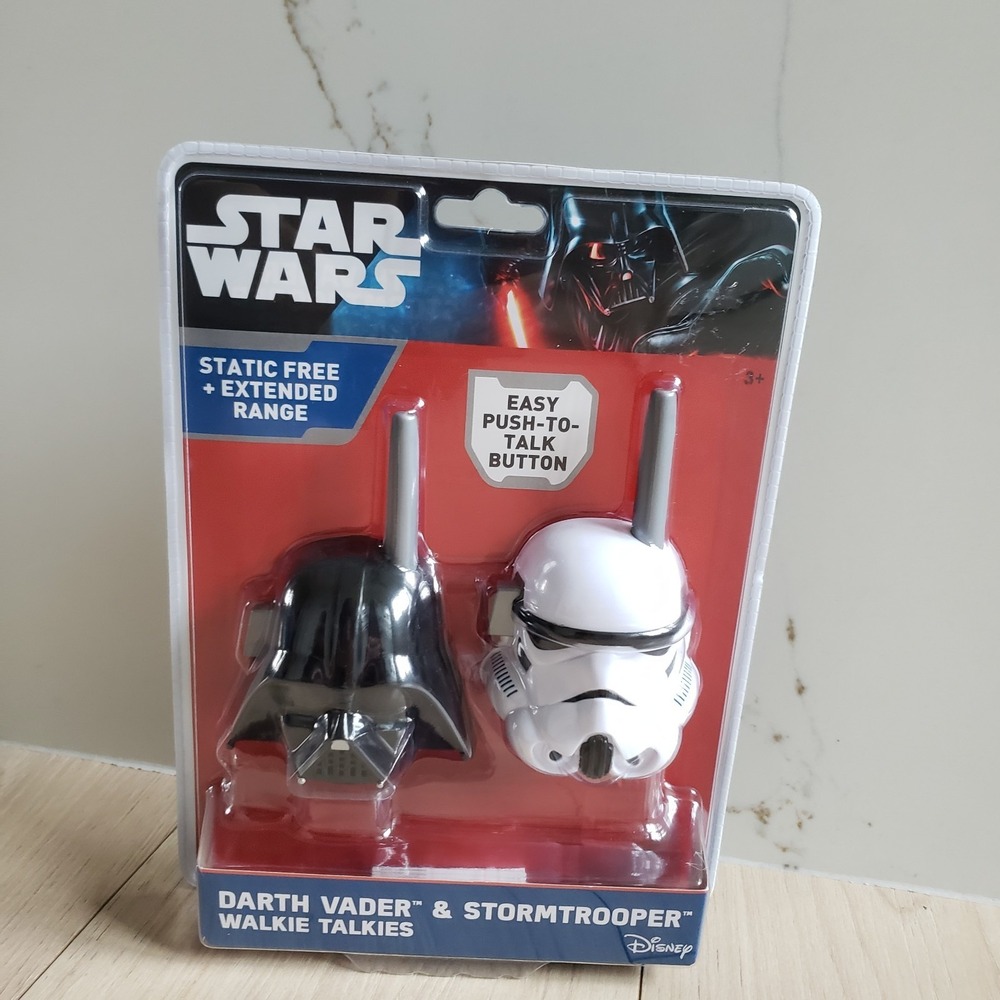 Disney Star Wars Walkie Talkies Darth Vader & Stormtrooper New Sealed Long Range
